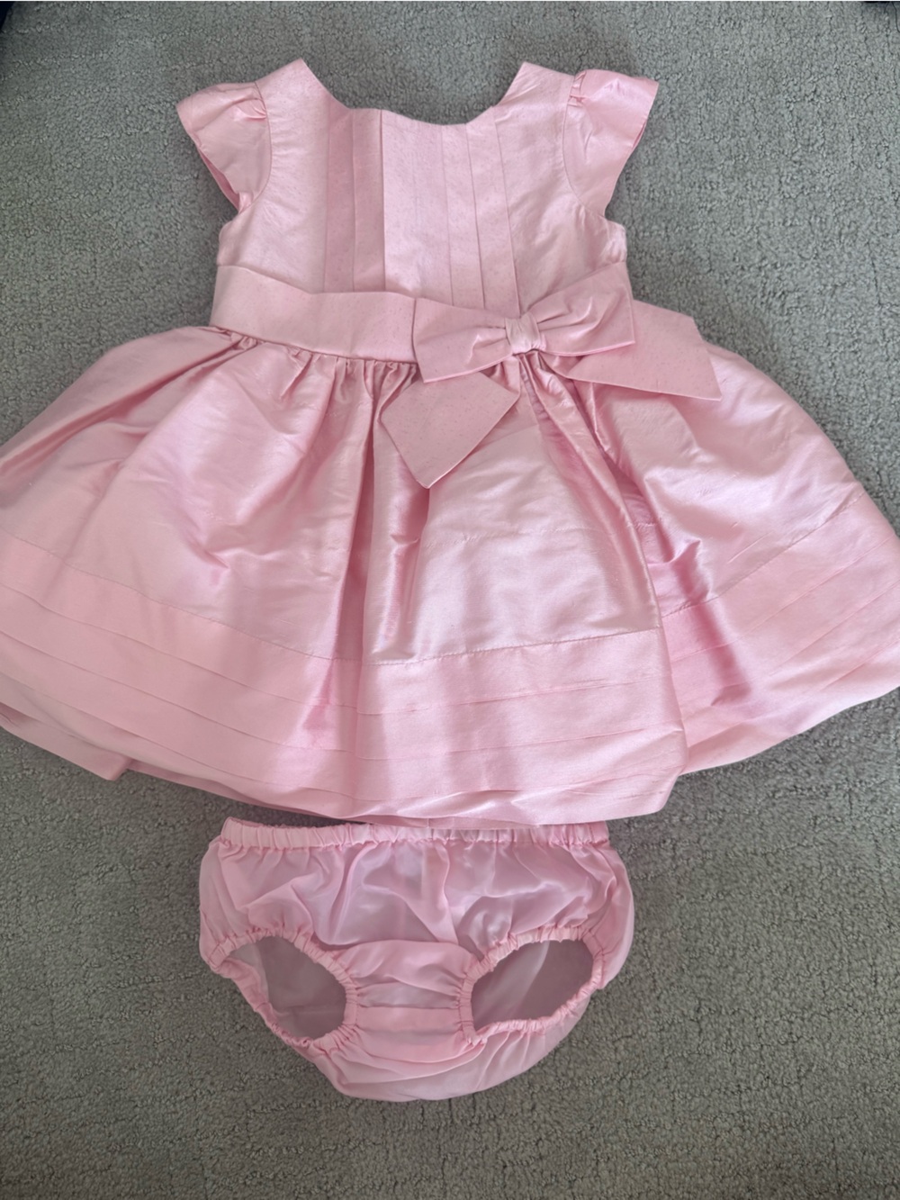6-12Mo Gymboree Pink taffeta dress with bloomers